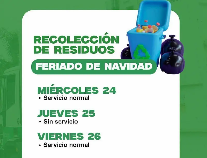 Recolecci�n de residuos por el feriado Navidad
